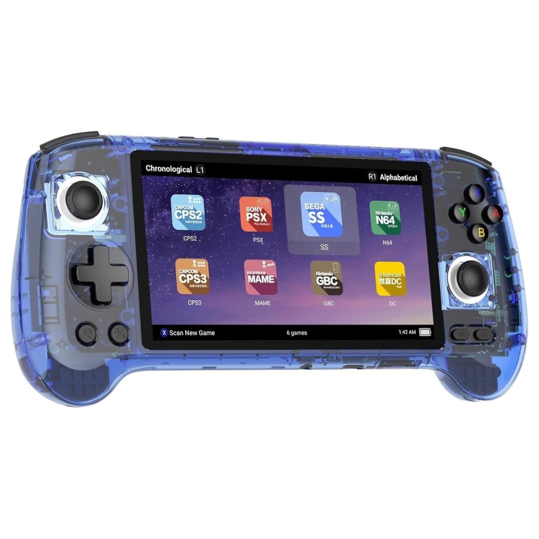 Console Portátil Retrô RG 556 – Android 13, Processador Octa-Core T820, Tela AMOLED Touch 5,48”, Wi-Fi, Bluetooth, Saída DisplayPort e Bateria 5500mAh