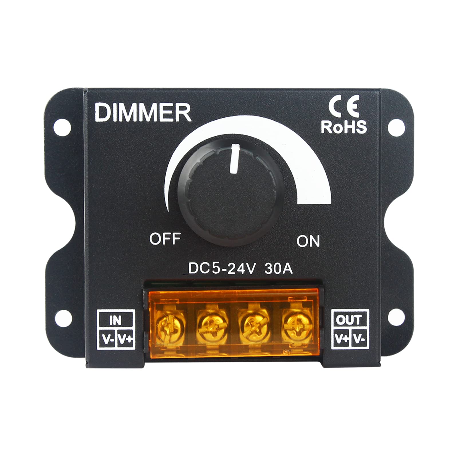 RGBZONE Dimmer de luz LED de cor única 30A PWM controlador de escurecimento LED