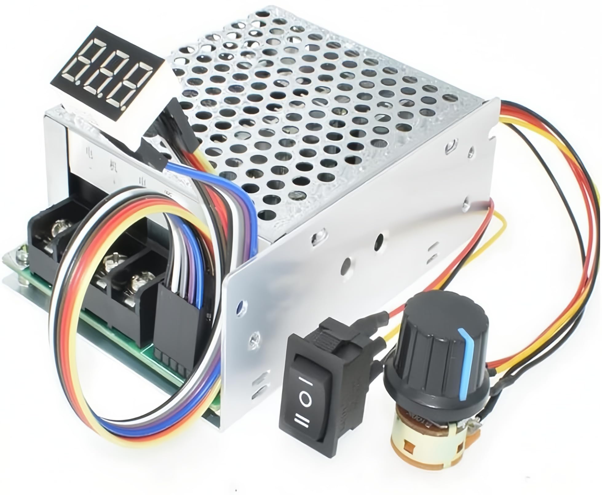 TKXEC Monitor digital ajustável 10-55V 60A PWM DC Controle de controle de velocidade do motor escovado 12V 24V 36V 48V freio dianteiro reverso para regulação de rodas elétricas (60A PWM)