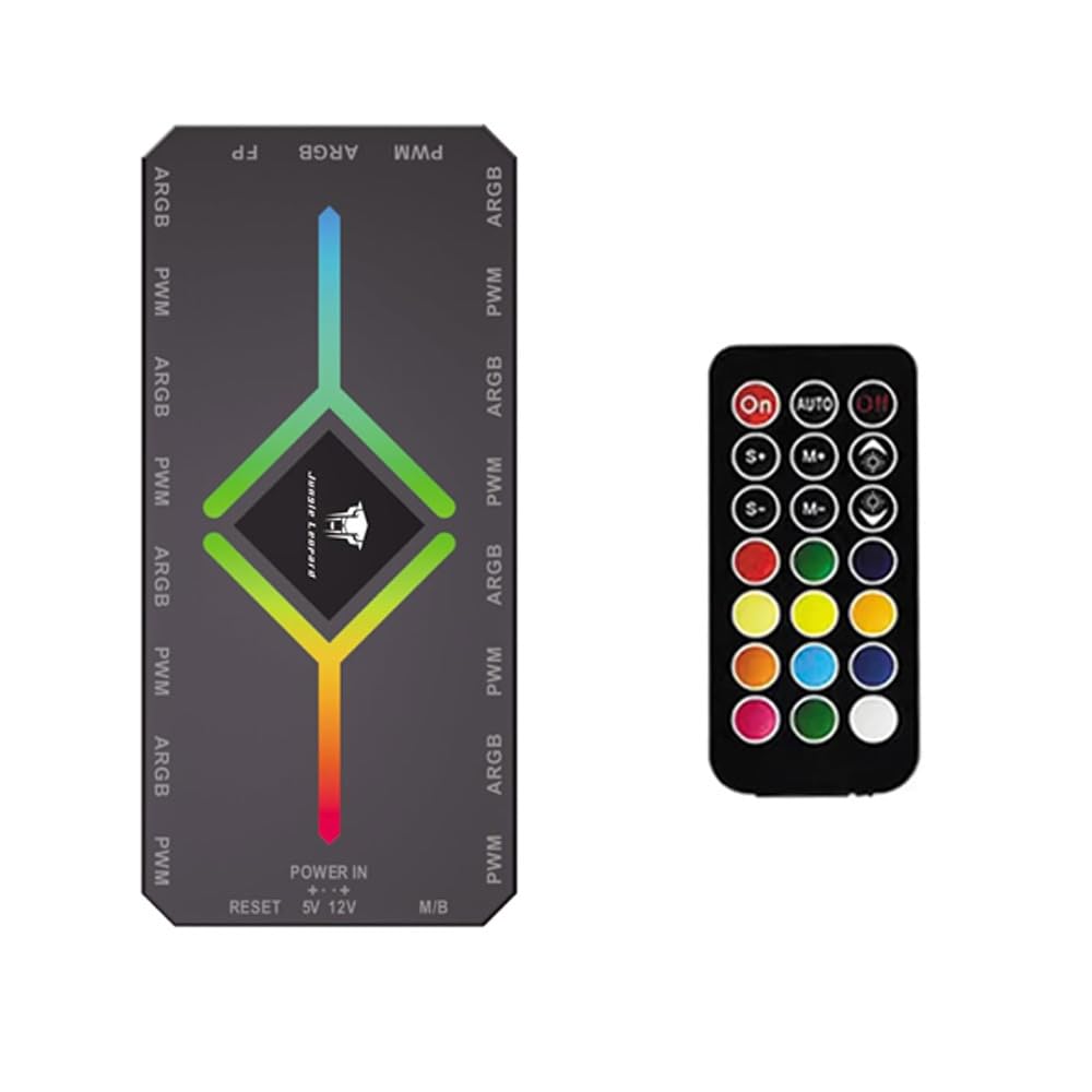 Shaking Tank Controlador de hub de ventilador ShakingTank ARGB PWM de 9 portas - Divisor de ventilador magnético para PC com alimentação SATA, suporte LED RGB de 3 pinos de 5 V para resfriamento de mesa