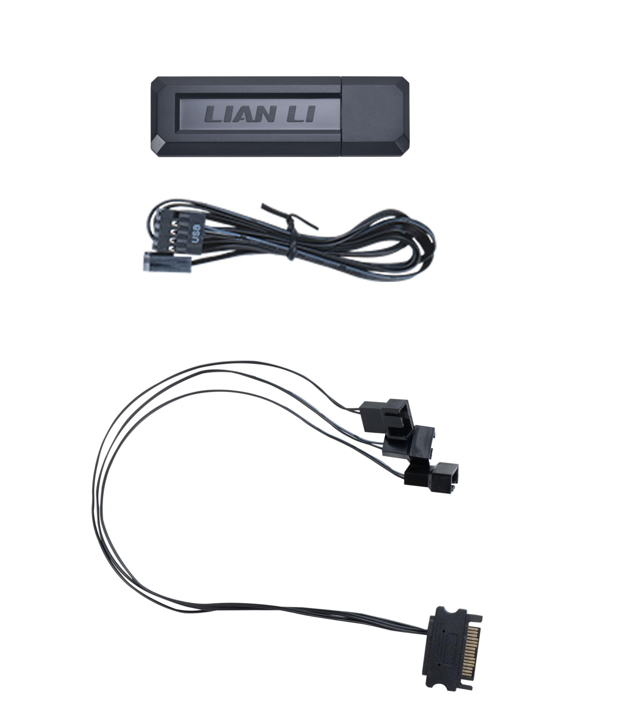 Lian Li Controlador UNI Fan L-Wireless para SL Wireless, TL Wireless e Strimer Wireless com cabo PWM SATA - Preto (RF-T-B)