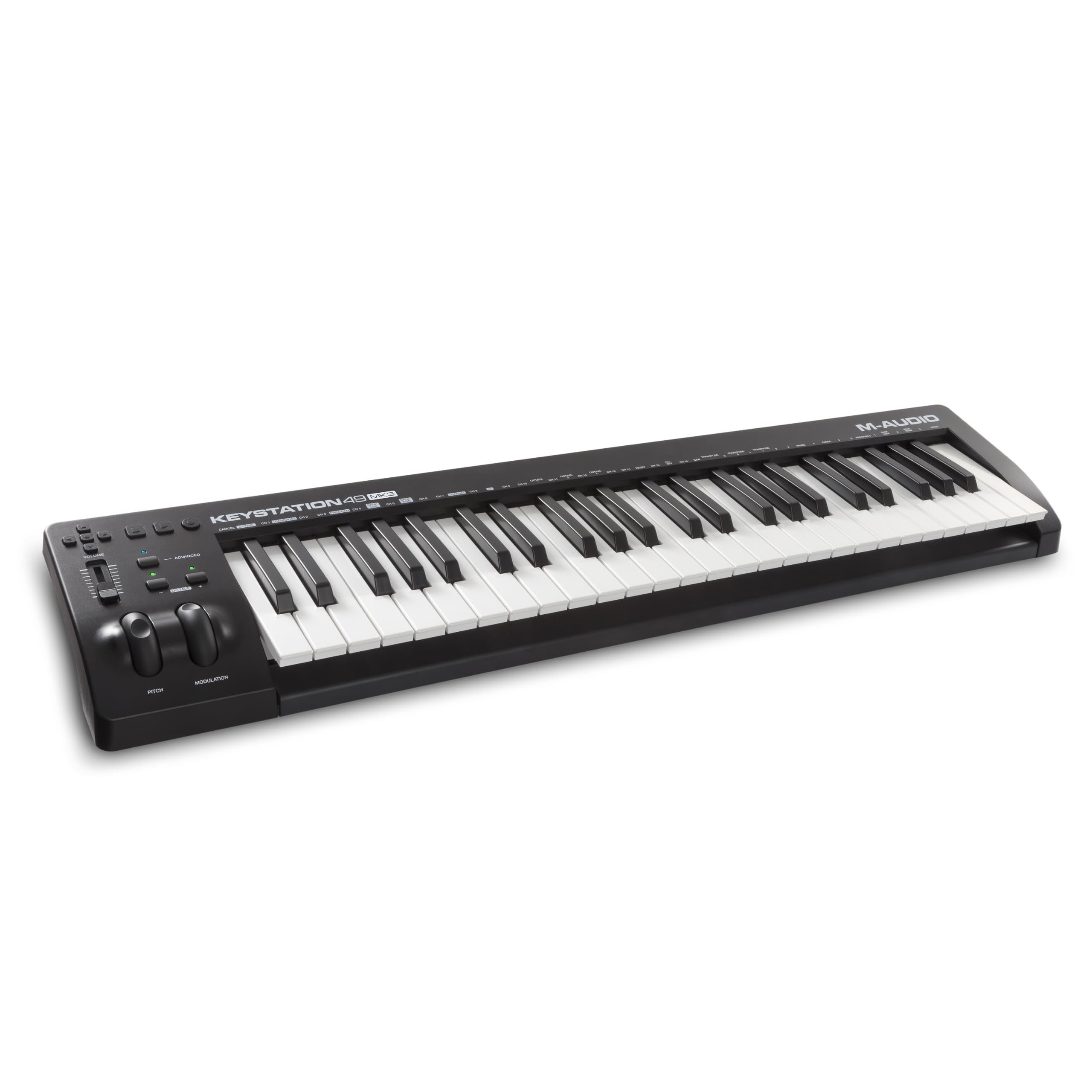M-Audio Keystation 49 MK3 - Controlador de Teclado MIDI USB com Ação de Sintetizador, 49 Teclas, Controles Atribuíveis, Rodas de Pitch e Modulação e Software Incluído