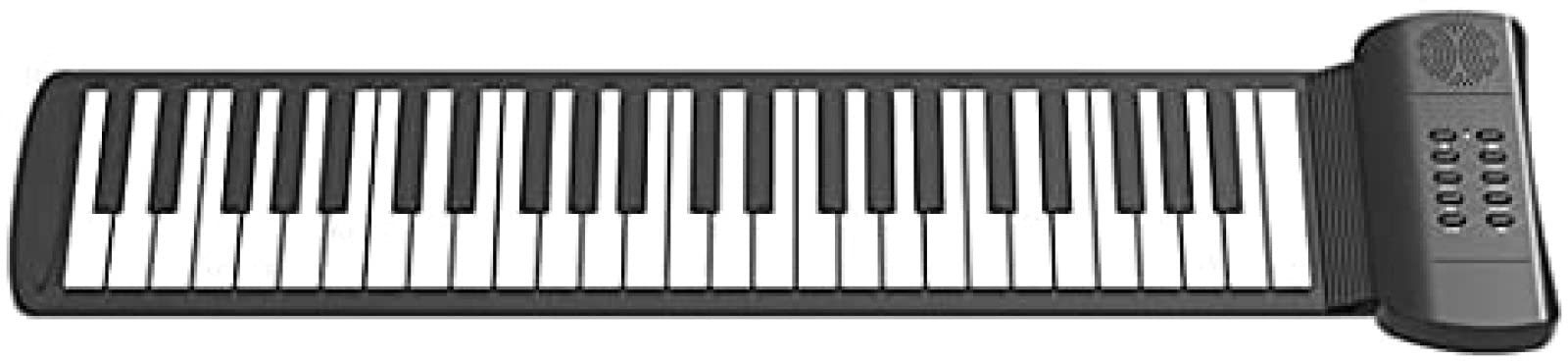 AMCaoYiLi Piano enrolado à mão de 49 teclas para crianças com alto-falantes estéreo 16 tons / 6 músicas de demonstração O melhor para iniciantes