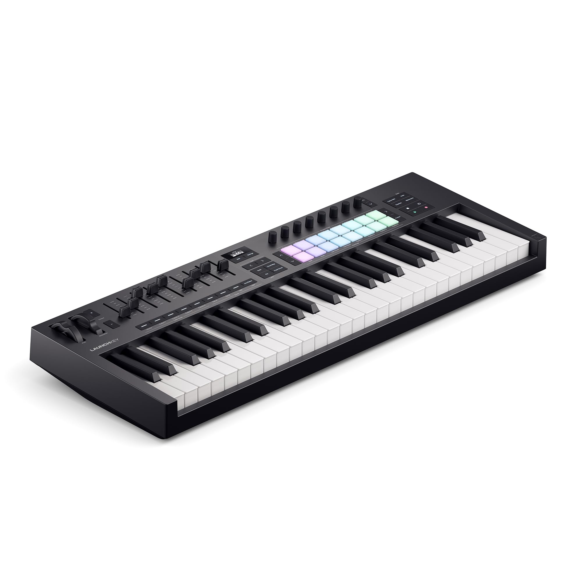 Novation Launchkey 49 Mk4, Teclas Semipesadas, Usb, Controlador De Teclado Midi Com Integração Daw. Modos Acordes E Escalas, 8 Pads Bateria, Arpejador — Inclui Pacote Software Para Produção Musical.