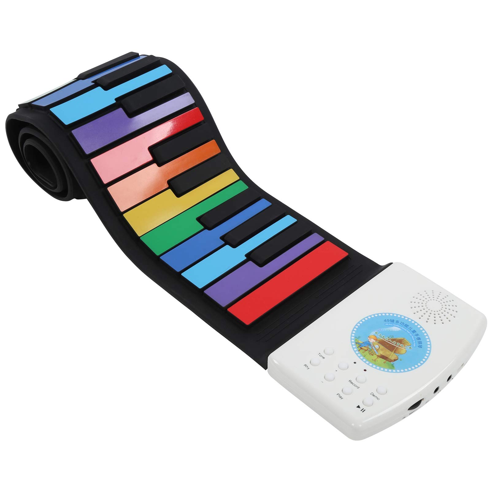 Yinhing RiToEasysports Rollup Piano Silicone 49 Teclas Roll Up Piano Keyboards Hand Roll Presentes Educacionais para Iniciantes