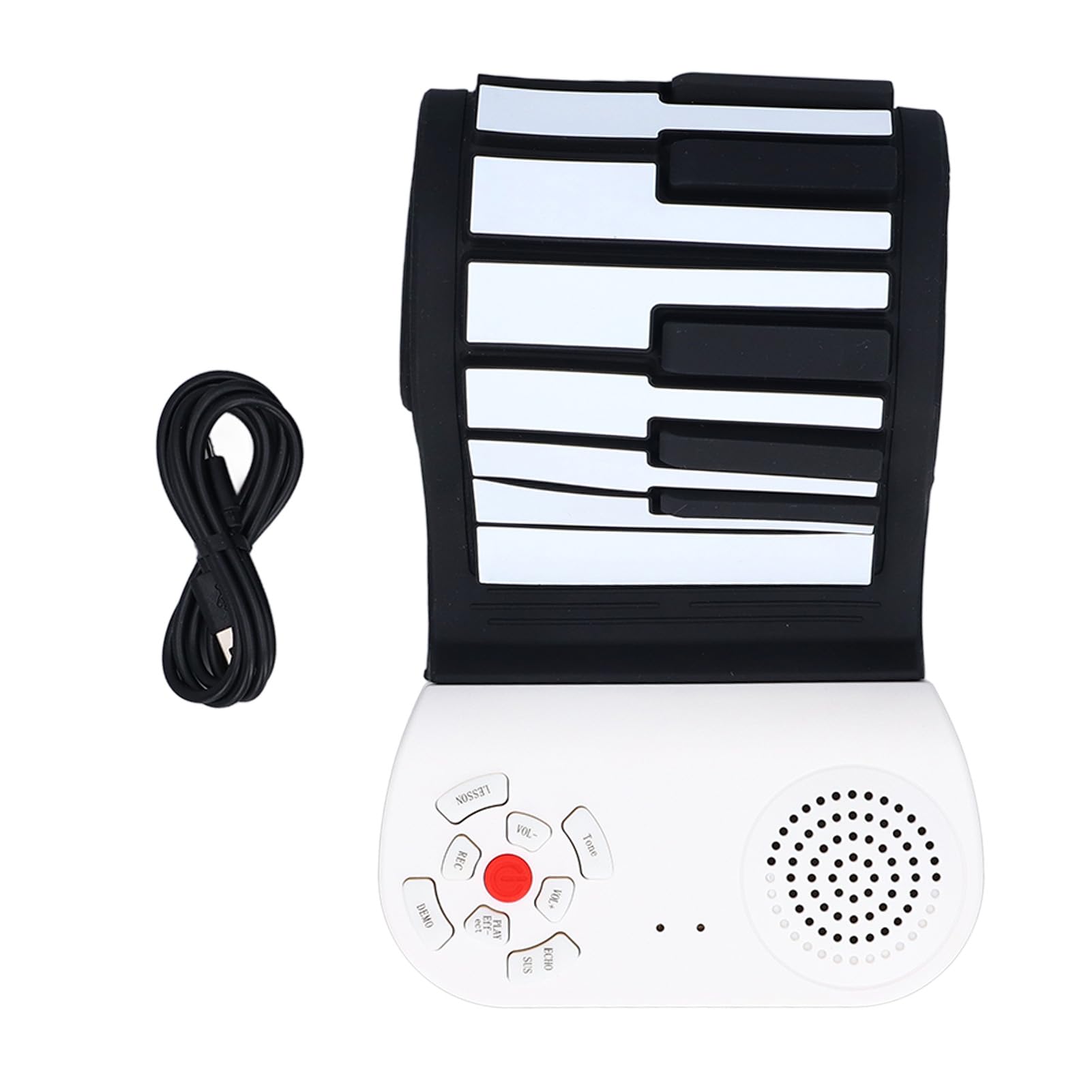 HUIOP Mão Roll Up Piano 49 Teclas Teclado Elétrico de Carregamento Usb para Jovens, Aprendizagem, Iniciantes