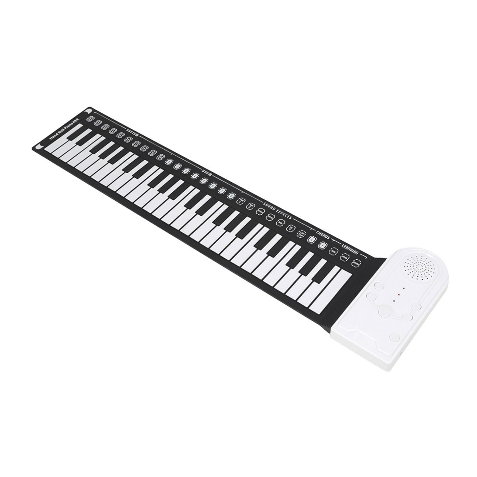 menolana Teclado Sintetizador Digital Dobrável 49 Teclas Com Conexão USB E Alimentação Por Pilhas Adaptador DC 6V Para Música E Apresentações Ar Livre