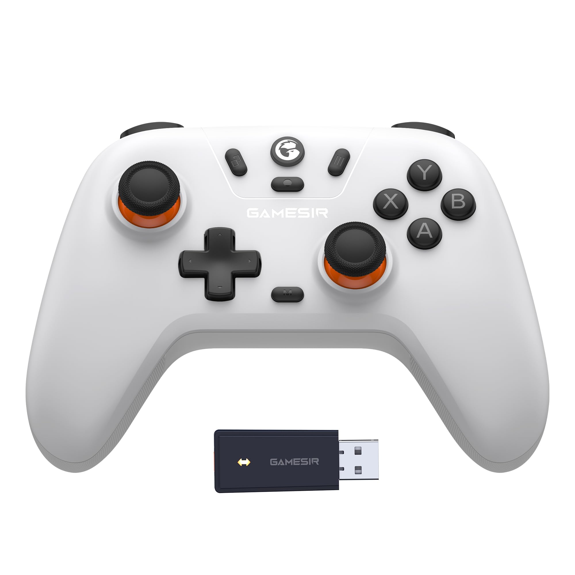 Controlador sem fio GameSir Nova Lite 2.4g para PC com Windows, iPhone, Android, Switch e Steam Deck, Controle Bluetooth Gamepad com gatilho de efeito Hall, Turbo, vibração Rumble(Nova Lite(Branco)) | Controle Bluetooth Gamepad com gatilho de efeito Hall, Turbo, vibração Rumble, Android, Switch e Steam Deck