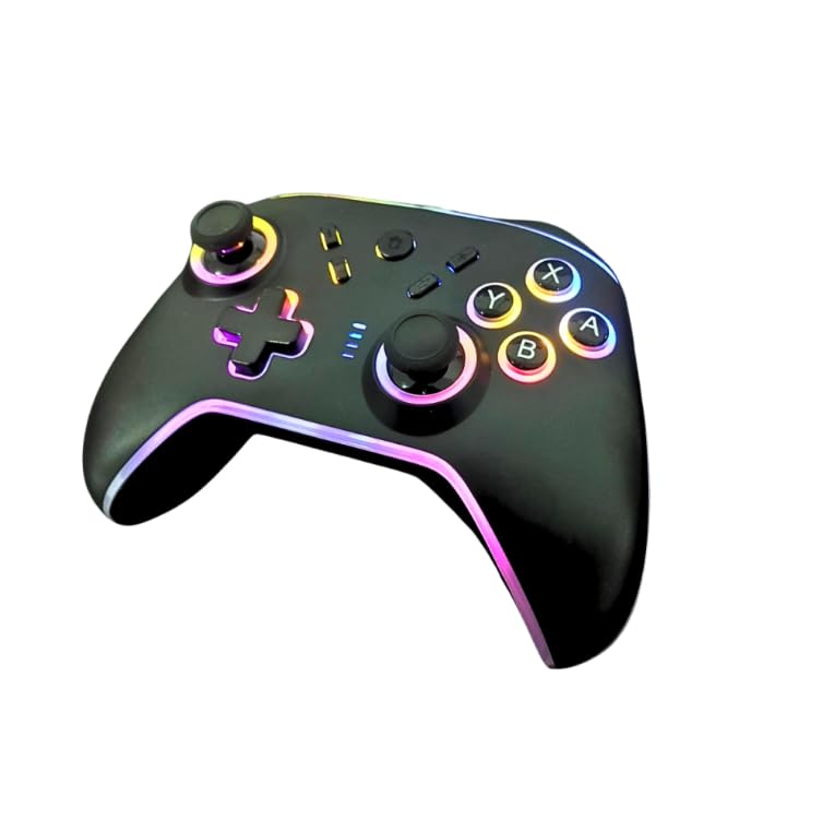 Controle Gamer Sem Fio Bluetooth 2.4G, Compatível com Android/Windows/PS3 Preto