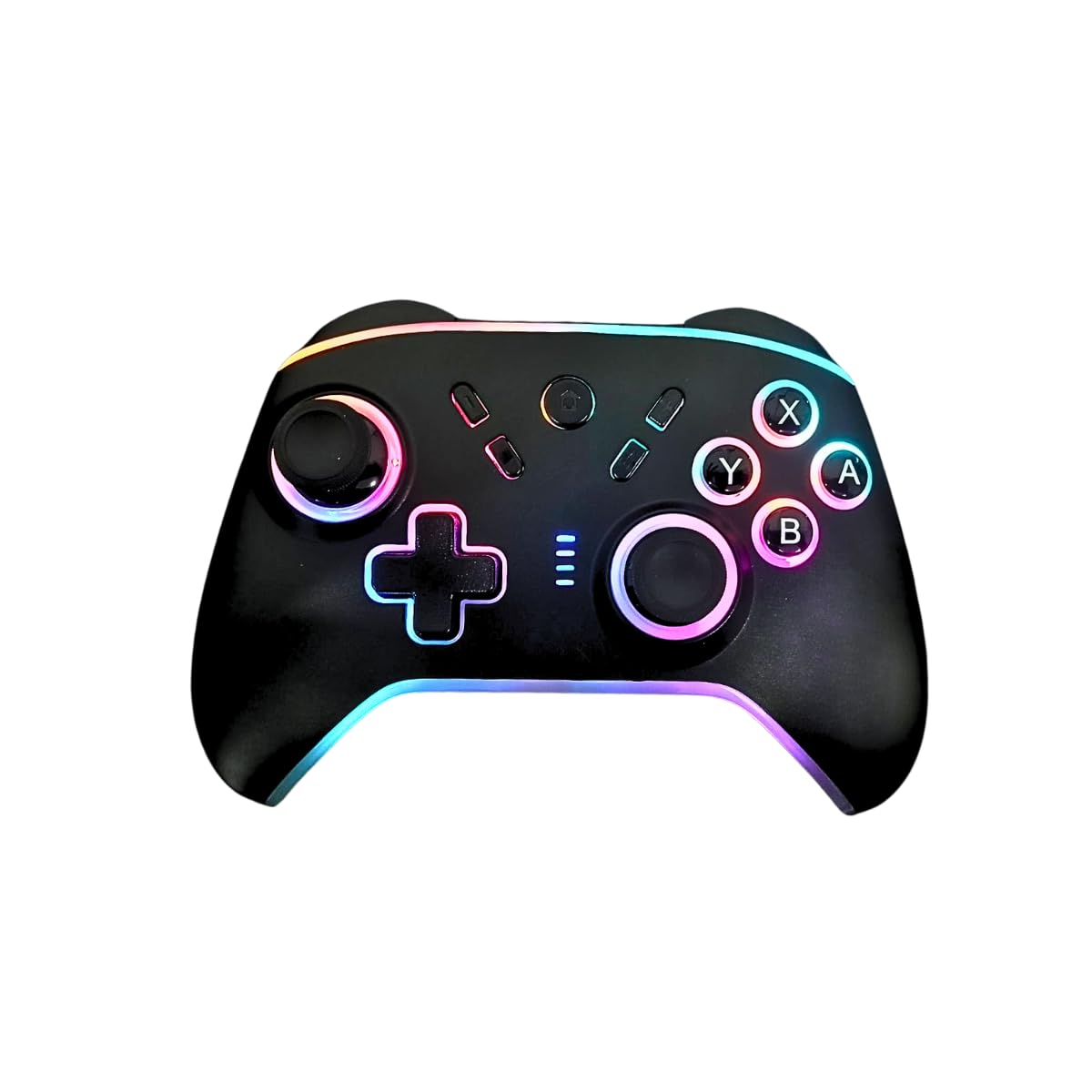 Controle Gamer Sem Fio Bluetooth 2.4G, Joystick para Celular Android/PC/TV Box, Bateria Recarregável 400mAh, Preto