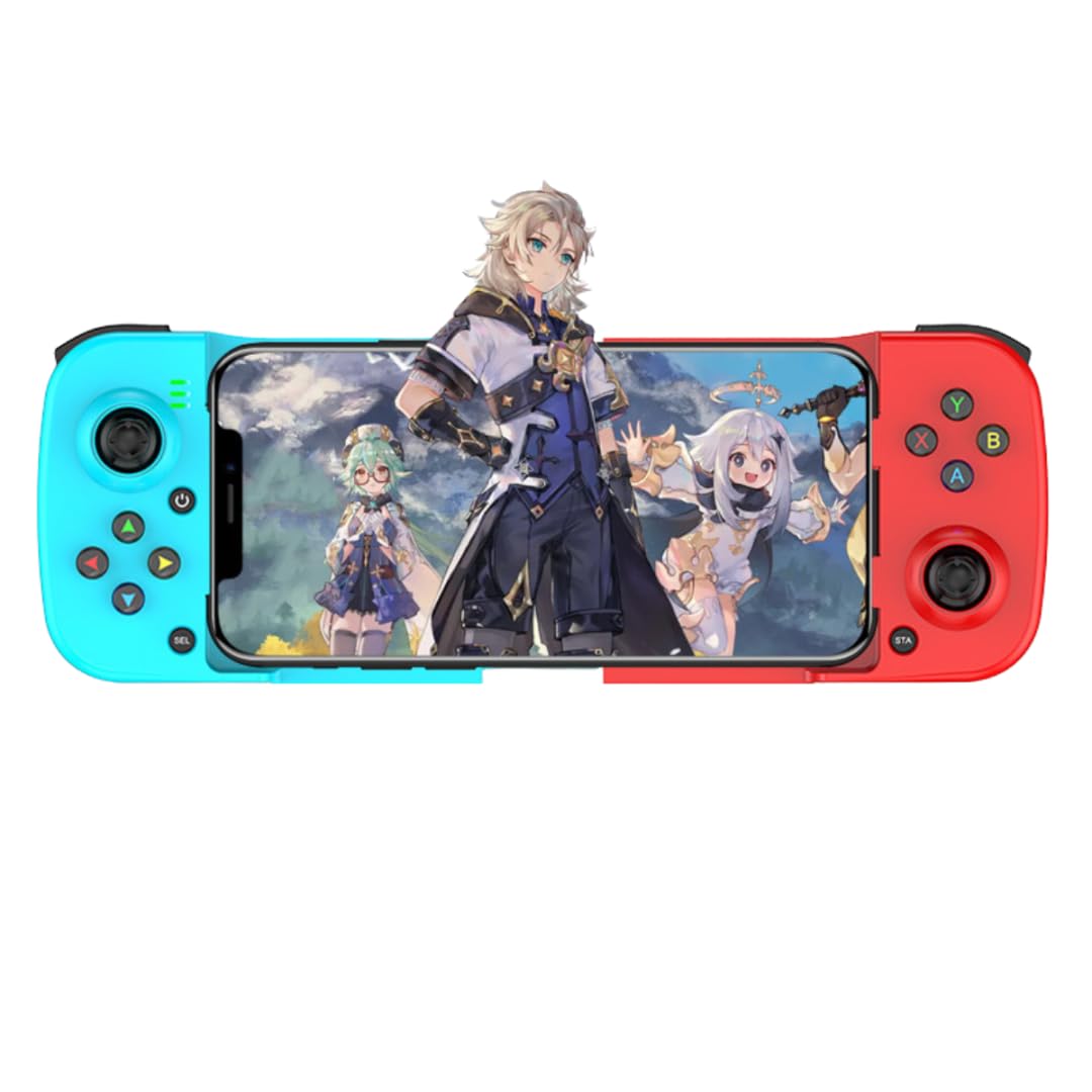 Controle Gamepad Bluetooth para Celular, Telescópico, Recarregável, 400mAh, USB Tipo C, Compatível com Android e iOS, Joystick 3D 360°
