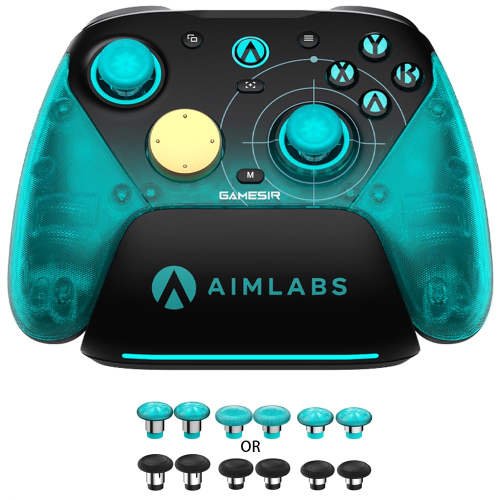 GameSir G7 Pro 8K PC Controle Gamer Sem Fio 8000Hz 2.4G Bluetooth USB Hall Effect TMR Sticks Controle para PC Switch Android iOS Gamepad Profissional eSports - Aimlabs Edition