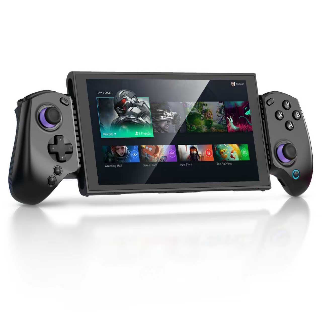 abxylute Controle móvel de jogos S8 Bluetooth para Switch 1 e 2, iPhone, iPad, telefones Android, gamepad portátil sem fio com joystick, gatilho de corredor, botões personalizáveis e mapeamento de