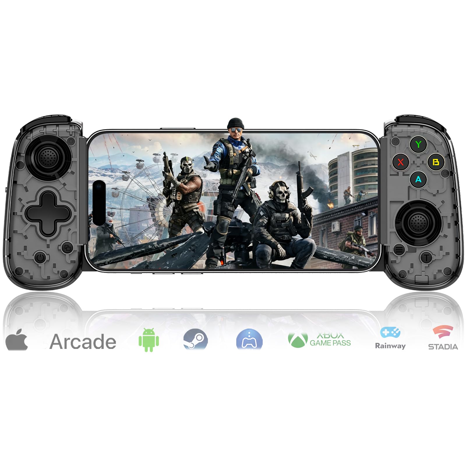 Mobile Gaming Controller for Android & ALL iPhone Series (Support USB-C & Wireless Connect) PS Remote Player Gamepad for PS5/PS4/Xbox/PC with Hall Joysticks/Turbo/Cloud Game Controller, Plug & Play