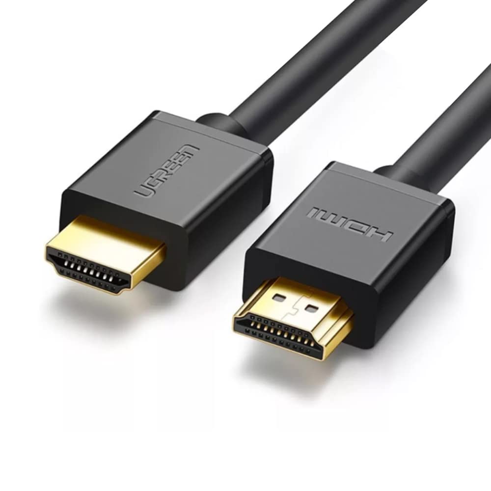 QCYDOBRASIL Cabo HDMI 5m Preto, Suporte 4K, Full HD, 3D, 18 Gbps, ARC, Compatível com TV, Monitor, Projetor, Console, Computador Conexão de Áudio e Vídeo - No Brasil