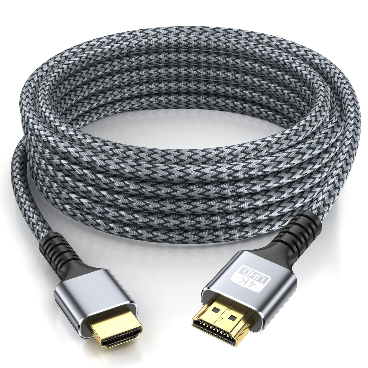 looyotul Cabo HDMI 2.0 4K HDMI 2.0 de alta velocidade de 15 metros, conector banhado a ouro 3D ARC 4K a 60HZ, cabo HDMI de retorno de áudio e vídeo Ethernet para monitor de TV UHD, laptop, Xbox