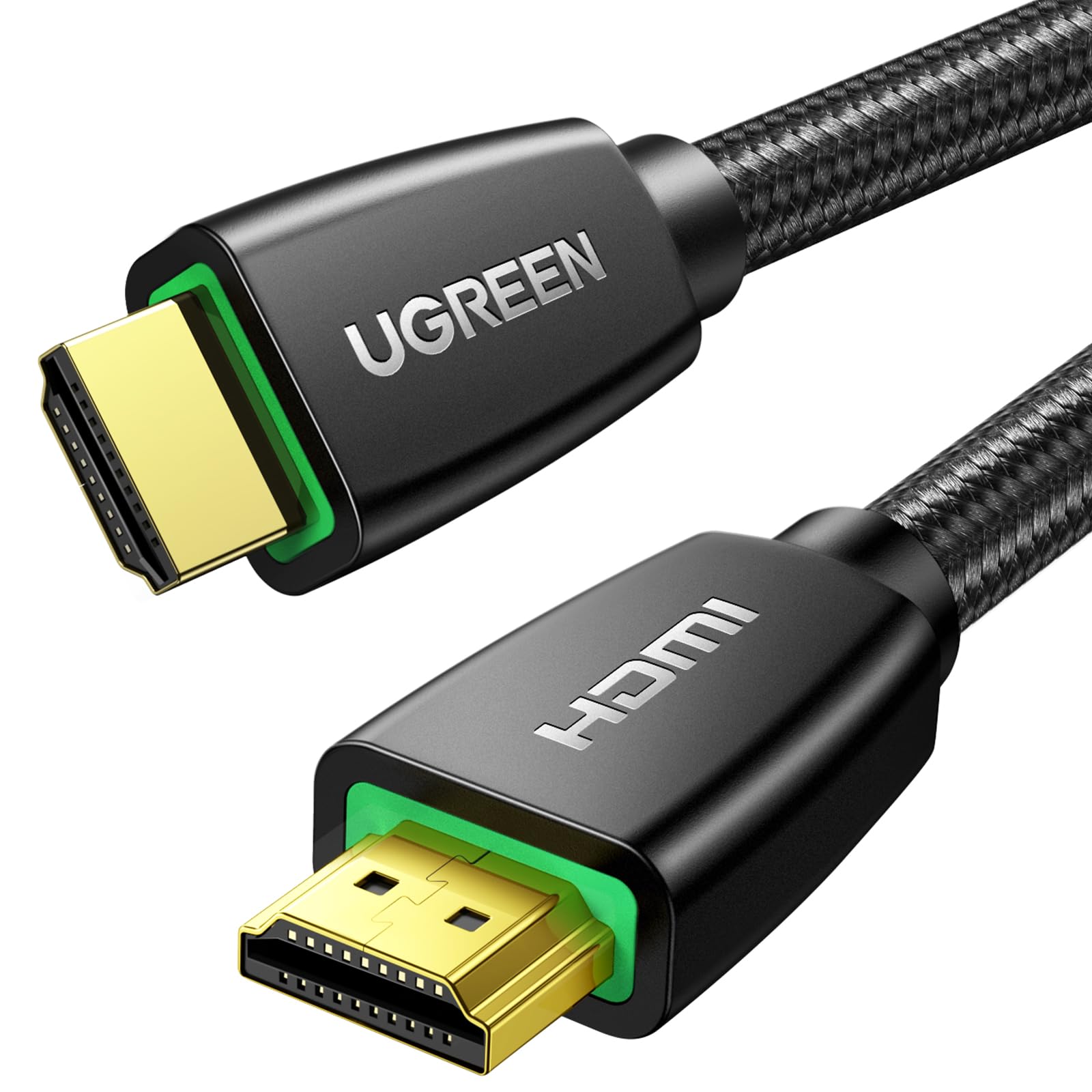 UGREEN Cabo HDMI 4K 6.6FT, cabo HDMI trançado de alta velocidade de 18 Gbps 2.0 com Ethernet, suporte 4K 60 Hz 2160P 1080P 3D ARC compatível com monitor de TV UHD computador Xbox 360 PS5 PS4 | 18 Gbps, suporte Ethernet, compatível com UHD TV Computer Switch Xbox 360 PS5 PS4 Blu-ray
