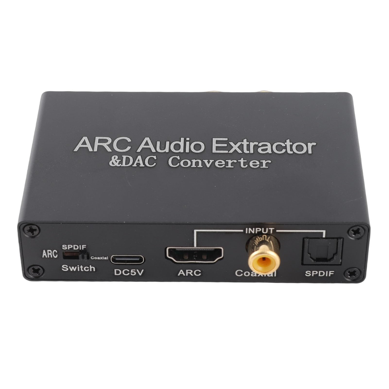 MAVIS LAVEN Extrator de Som ARC, Conversor de Analógico Digital de | Entrada Coaxial óptica de 5.1 Canais, Fone de Ouvido de 3,5 Mm e Saída Estéreo , Caixa de Liga de Alumínio, Controle de