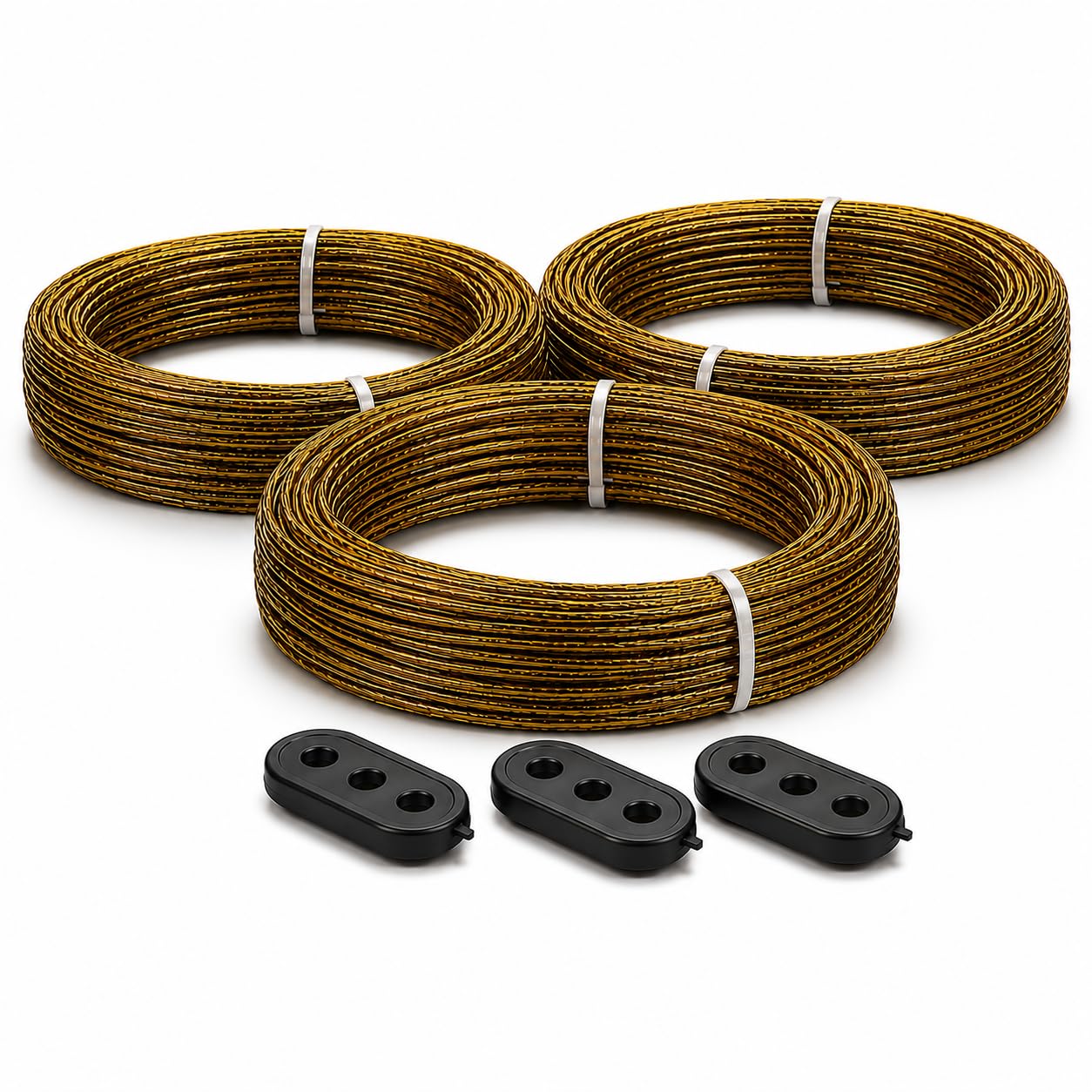 Kit Corda de Aço para Varal Revestida 60m Com 3 Unidades de 20m Resistente