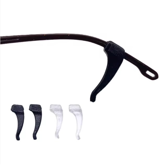 Proteção Ganchos Segura Óculos de Silicone 1 par cor PRETO Esportes Antideslizantes Fixação oculos