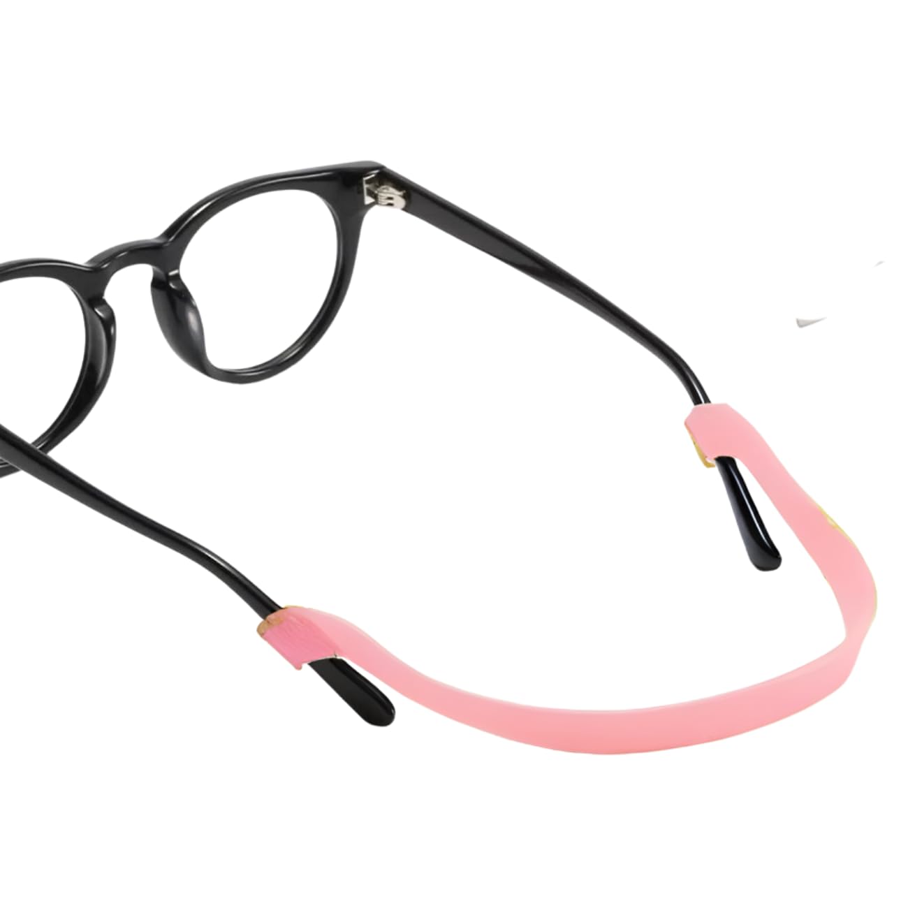 01 Cordinhas Cordão Corrente Silicone Segura Óculos Infantil Cores à Escolha Confortável (Rosa)
