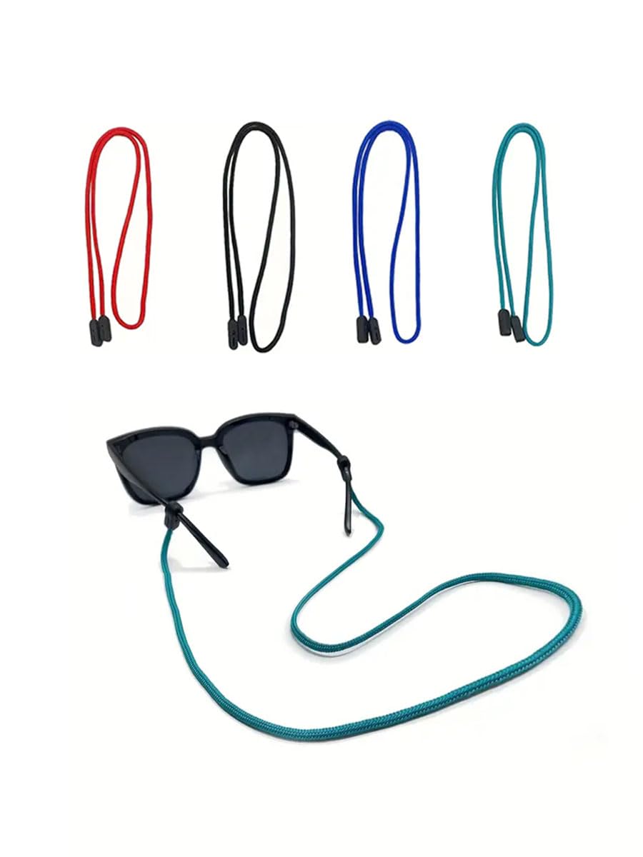 2 unidades de cordão de óculos com suporte - cordões de óculos para homens e mulheres - suportes de óculos para o pescoço - corrente de cordão de óculos de sol, vermelho, 2 unidades