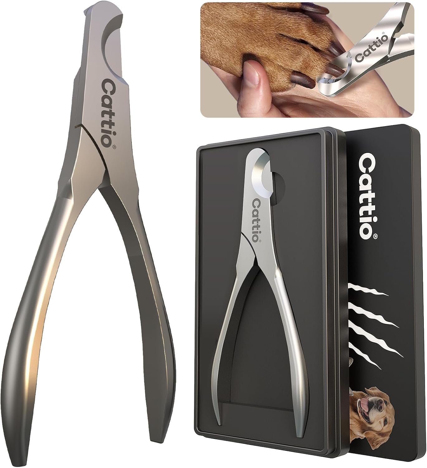 HomePet Gênero Unissex Cortadores de unhas para cães – Todo material de aço, mola embutida, aparador de unhas para cães resistente, barbeador de metal afiado profissional para todos os cães, gatos com toena grossa,
