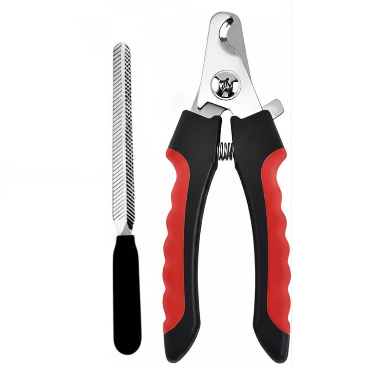Cortador de Unhas Premium para Pets Cachorro Gato com Lixa Kit 2 Peças em Aço Inoxidável Alicate de Higiene Ferramenta de Cuidados Porte Pequeno Médio Grande