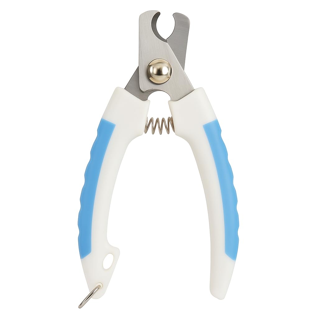 Alicate Cortador de Unha Pet Profissional para Cães e Gatos, 16cm, Lâminas em Aço Inoxidável, Cabo Antiderrapante, com Limitador de Segurança