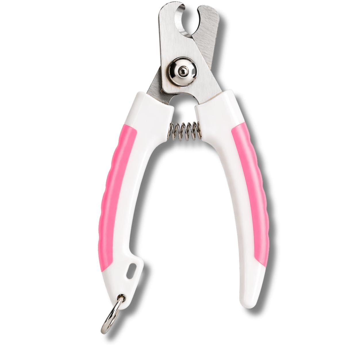 HomePet Gênero Unissex Alicate Cortador de Unhas para Cães e Gatos com Trava de Segurança, Lâmina em Aço Inox, Cabo Antiderrapante e Mola de Precisão – Corte Seguro e Profissional (ROSA)