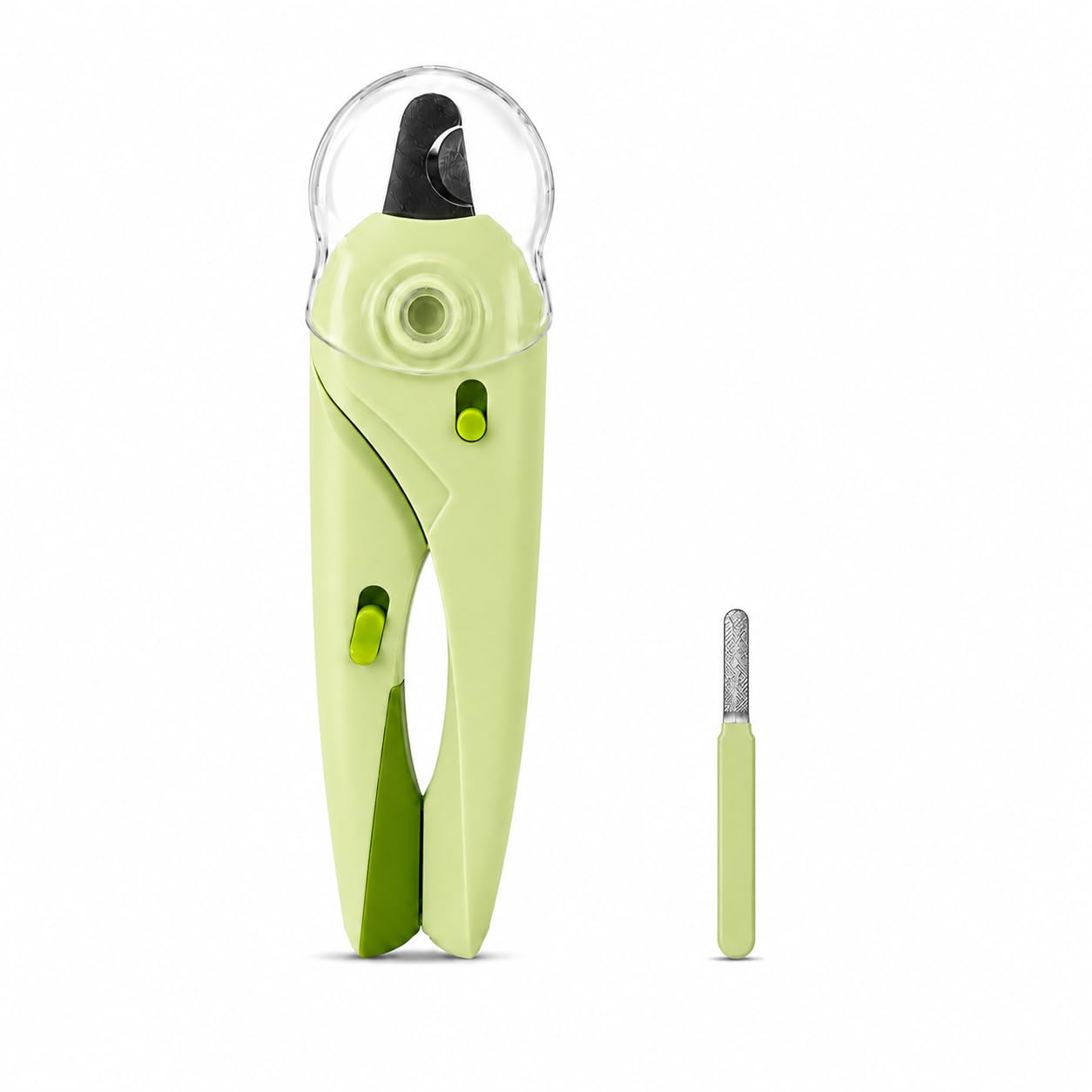 Alicate Cortador de Unhas para Cães e Gatos e Pet Kit Completo com Alicate Lixa e Luz de LED - Design Ergonômico para Corte Seguro e Preciso (Verde e Branco)