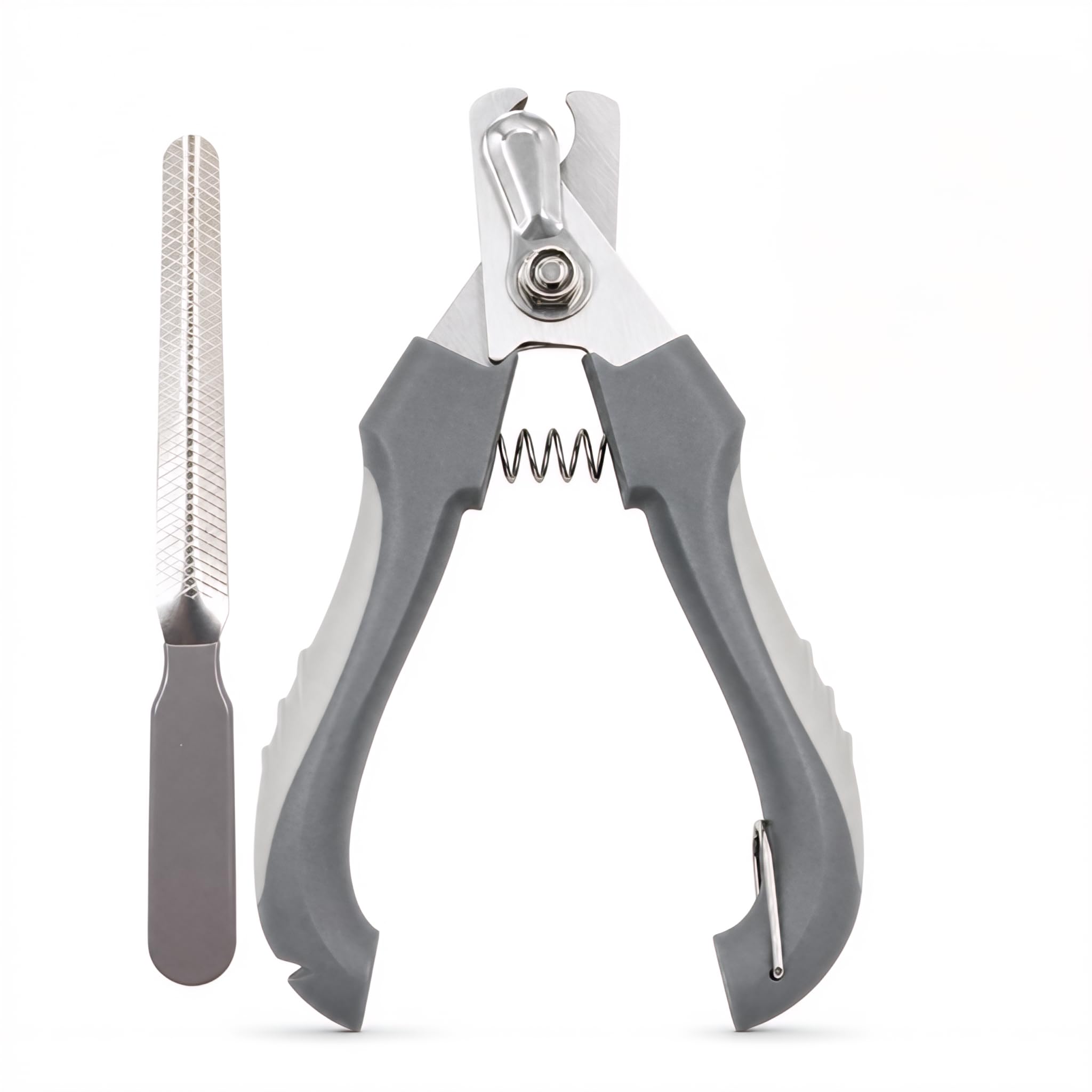 HomePet Gênero Unissex Cortador de Unhas para Cachorros e Gatos com Lixa - Alicate Profissional em Aço Inox, Trava de Segurança, Cabo Antiderrapante Ergonômico, Corte Preciso para Pets de Pequeno e Médio Porte