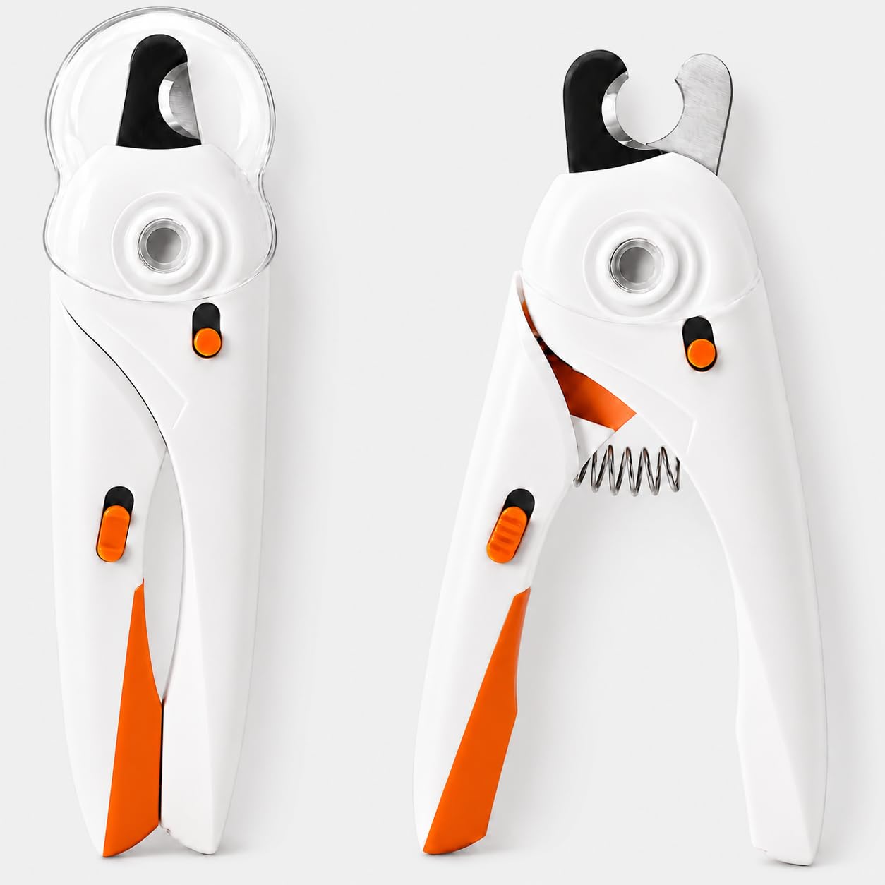 Alicate Cortador de Unha de Gatos e Cães com LED e Lixa, Corte Seguro e Preciso, Kit Completo Manicure PET, Uso Doméstico e Profissional, Design Ergonômico, Produto Ideal para Cuidados e Higiene do Seu Melhor Amigo, Acabamento Premium (Branco)