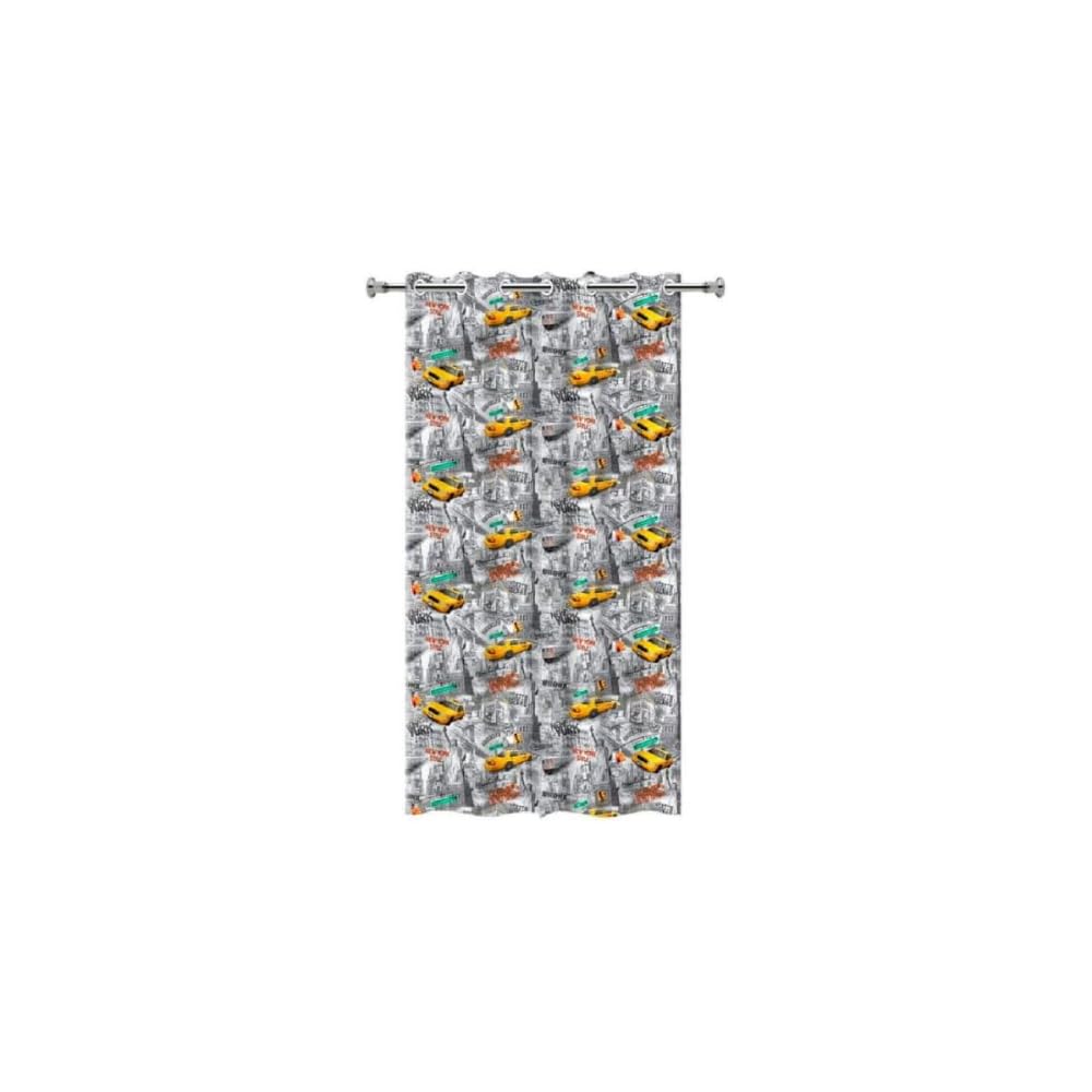 Cortina de Box para Banheiro New York, PVC, 138x198cm, Impermeável, com Ilhós Reforçado, Estampa Cidade