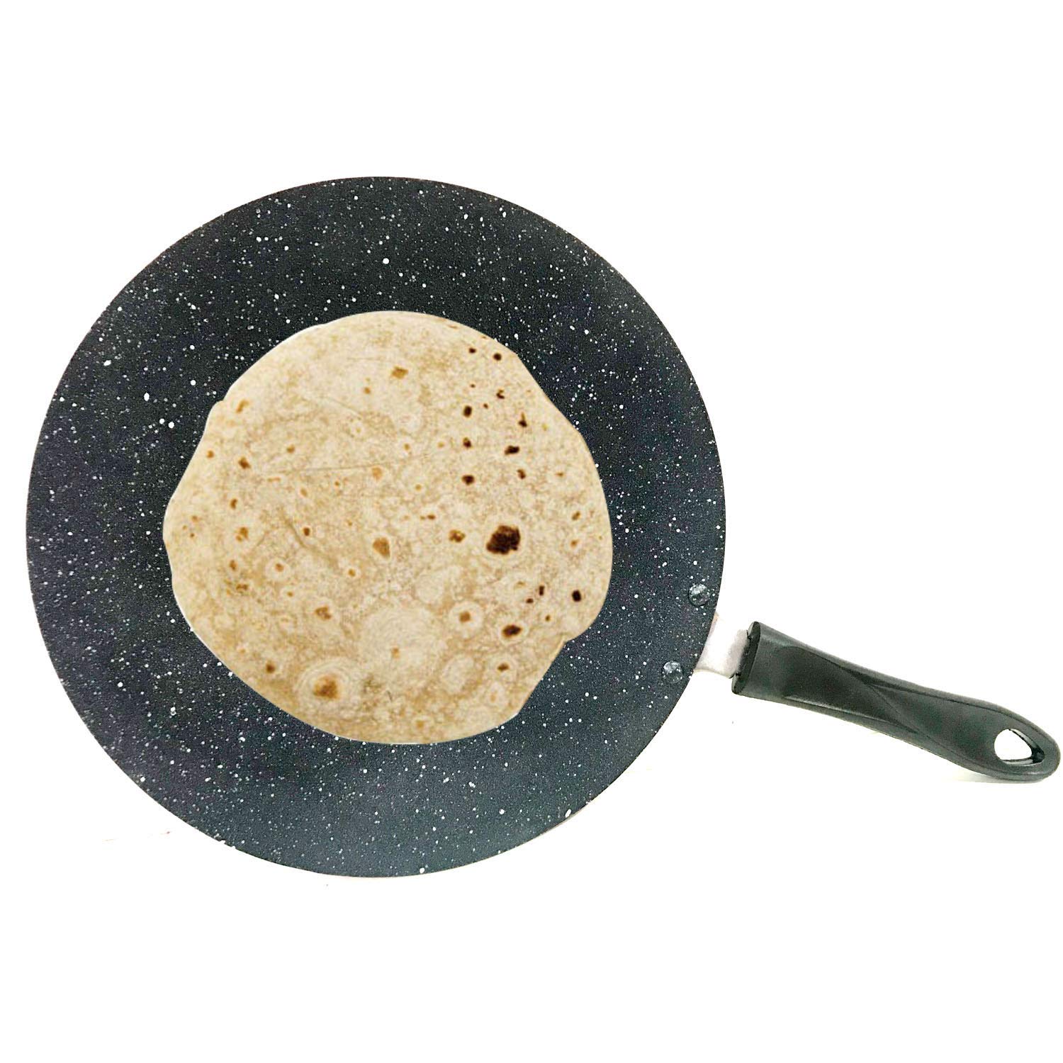 Roti Pan Chapati Tava Chapa antiaderente Tawa antiaderente Multi Tawa ideal para fazer frigideira de crepe Roti Chapati Paratha portátil, compacta, fácil de limpar (285 mm) de diâmetro 285 cm