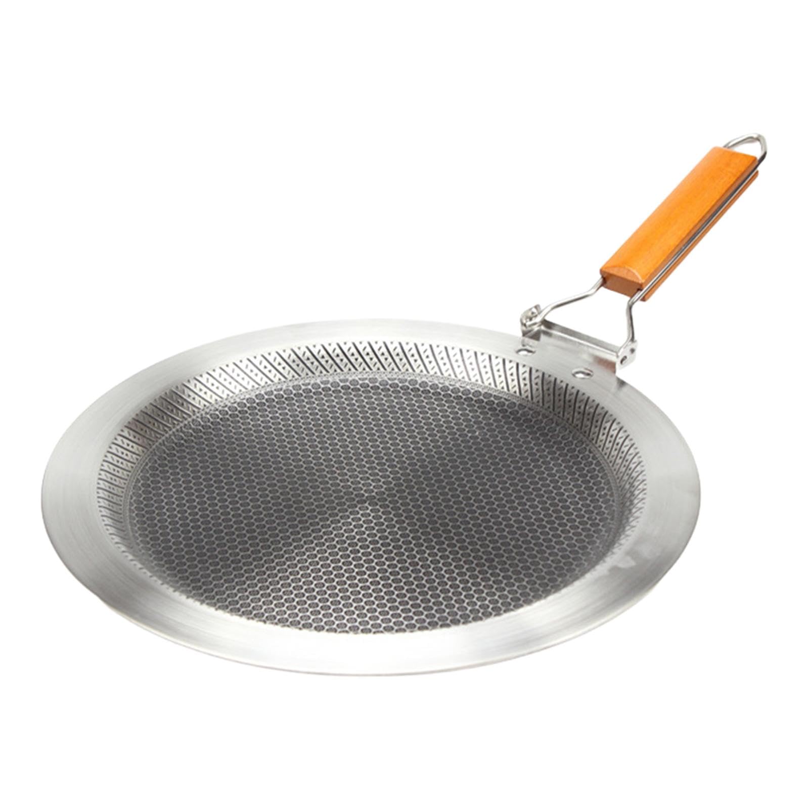 Baoblaze Panela crepeira de aço inoxidável com superfície antiaderente em formato de colmeia, frigideira plana para grelhar, 30cm