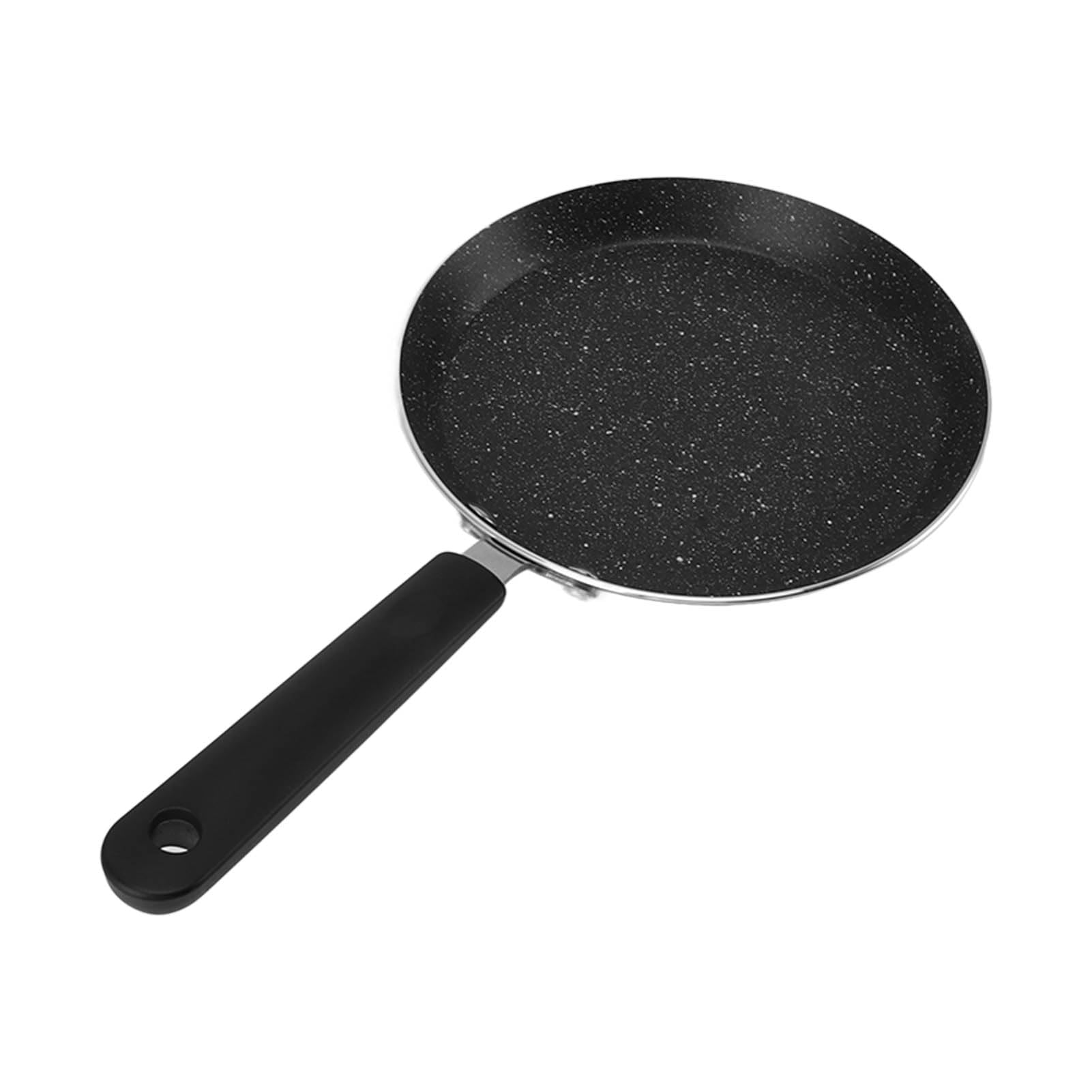 Qcwwy Panqueca Antiaderente Cozinhar Crepe Pan 10 Polegada Chapa, Liga de Alumínio Com Alça que Permanece Fria, para Panquecas Pizza Ovos Crepes (10 polegadas)