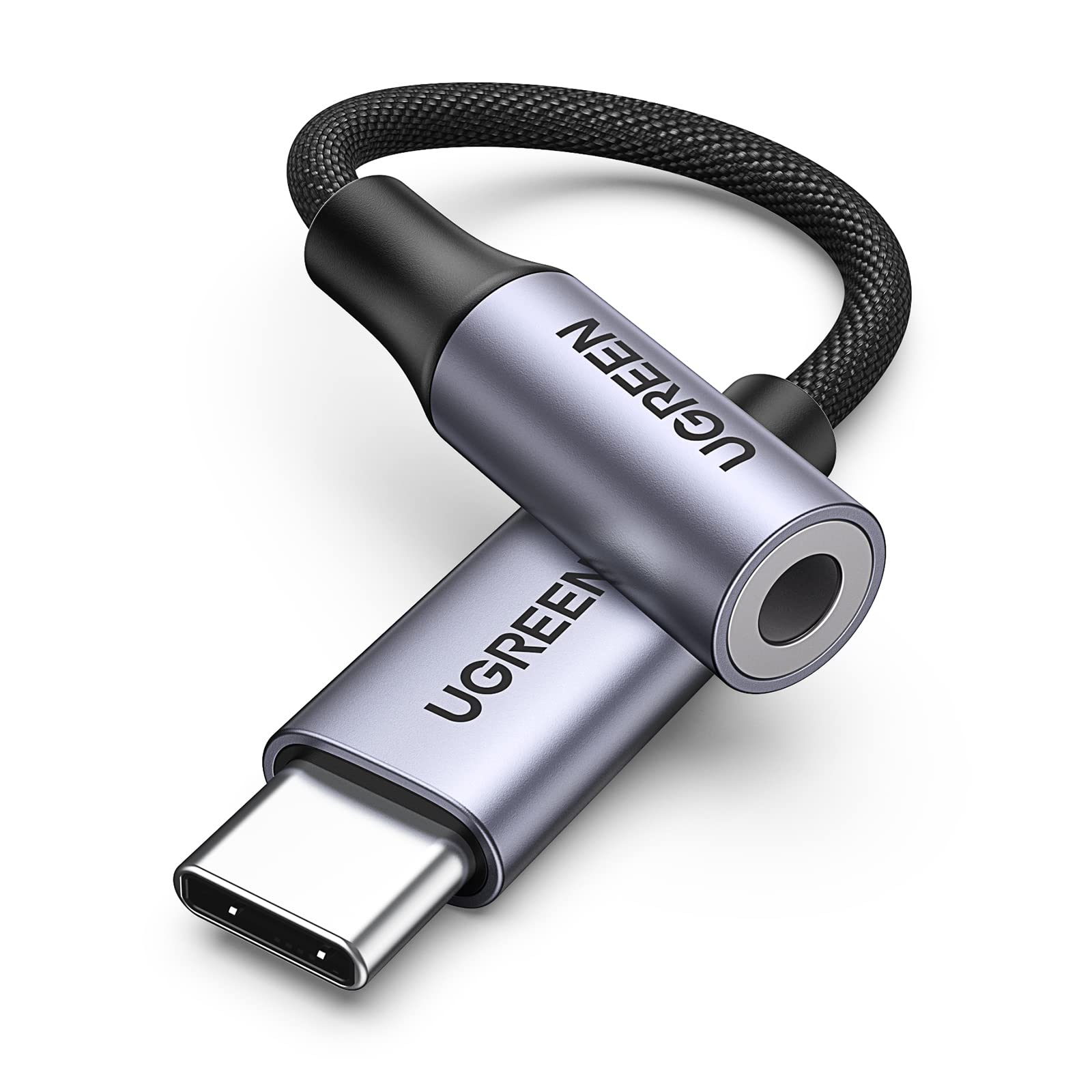 UGREEN Adaptador de áudio USB C para 3,5 mm tipo C para fone de ouvido Aux Jack Dongle Cabo HiFi DAC de 24 bits / 96 kHz compatível com iPhone 15 Pro Max / 15 Pro / 15 Plus, iPad, Galaxy S24 | Cabo Dongle HiFi DAC, USB-C para fone de ouvido compatível com iPhone 17 16 Pro Max/16 Plus, iPad, Galaxy S26 Ultra, Pixel 10