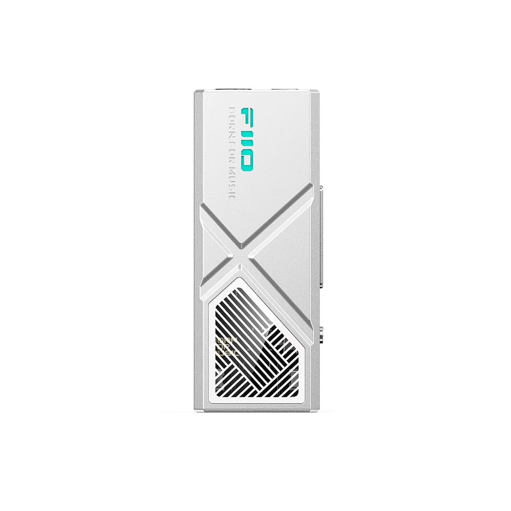 FiiO/JadeAudio Dong portátil DAC KA13, adaptador USB-C, saídas de 3,5 mm e 4,4 mm compatíveis com sistema Android/iOS/PC/leitores de música, PCM 384kHz/32bit | DSD256 550mW alta potência (prata)