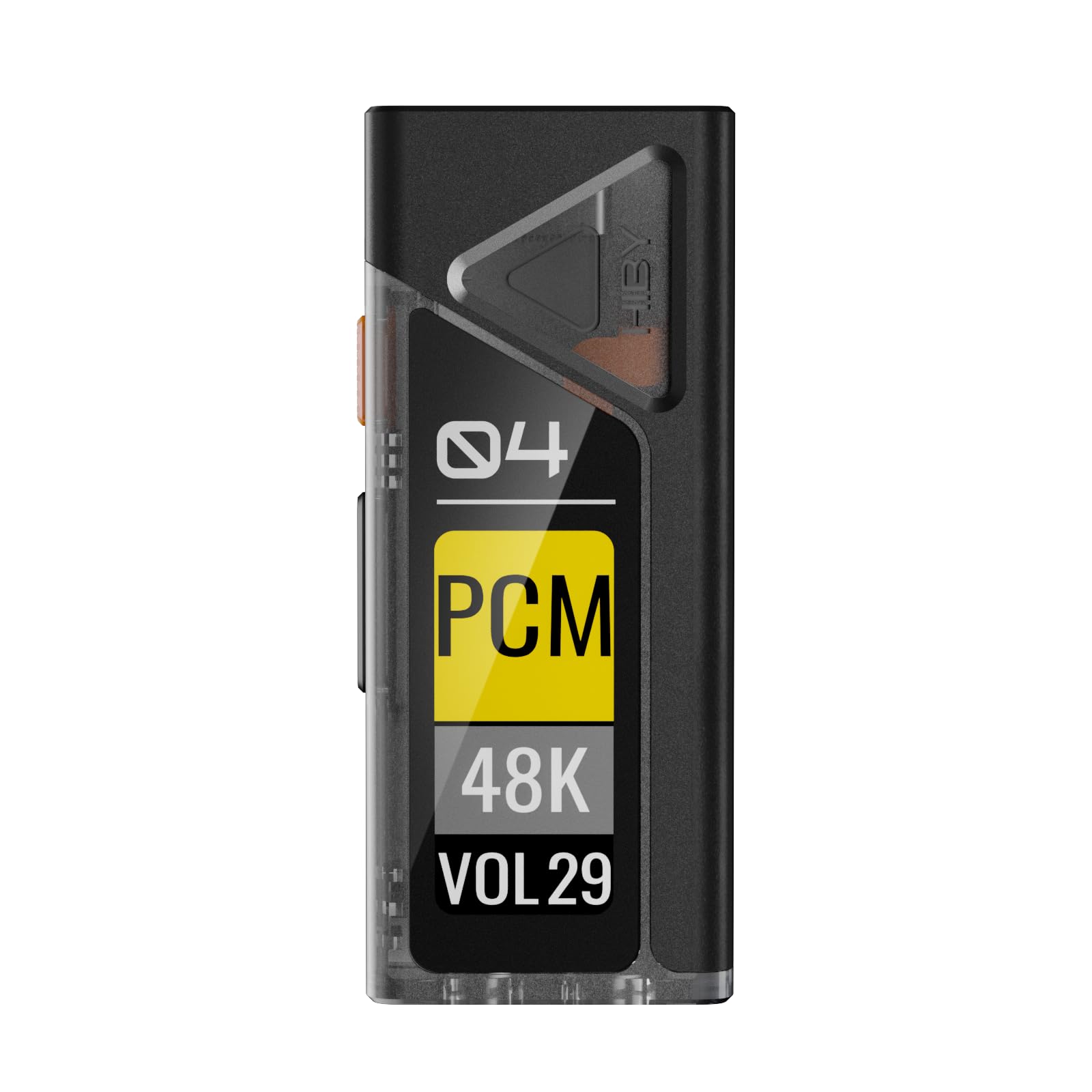 HiBy FC4 USB DAC MQA Dongle 1,1 polegadas OLED DSD512 PCM 768 EQ & PEQ 3,5 mm SE + 4,4 mm BAL Saída de fone de ouvido com certificação de áudio de alta resolução amplificador DAC portátil
