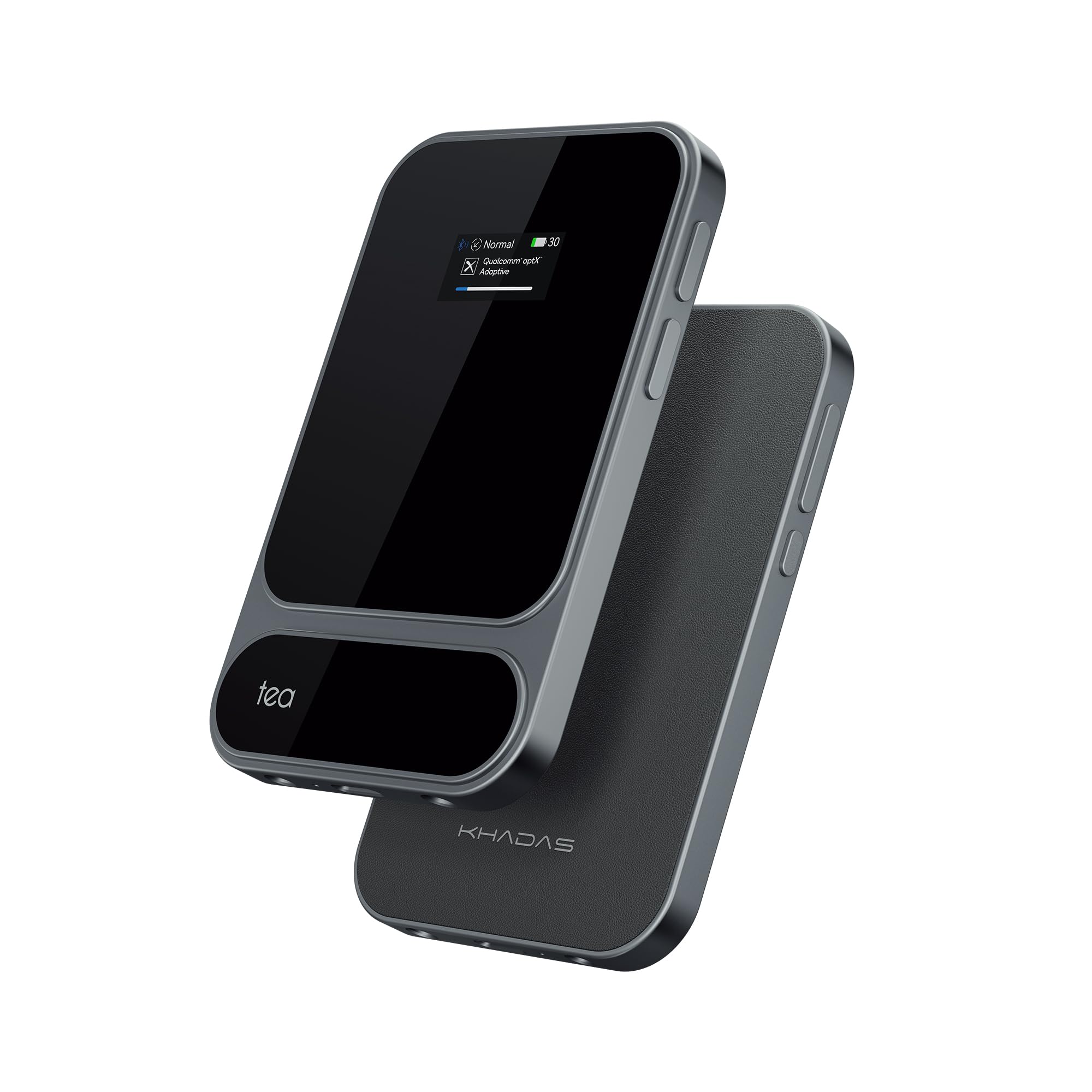 Khadas Amplificador de fone de ouvido magnético Tea Pro com tela de 0,96 polegadas, chip DAC ES9039Q2M, bateria de 2100 mAh, saídas de 3,5 mm e 4,4 mm, 768 kHz/32 bits, Bluetooth 5.4 portátil de alta