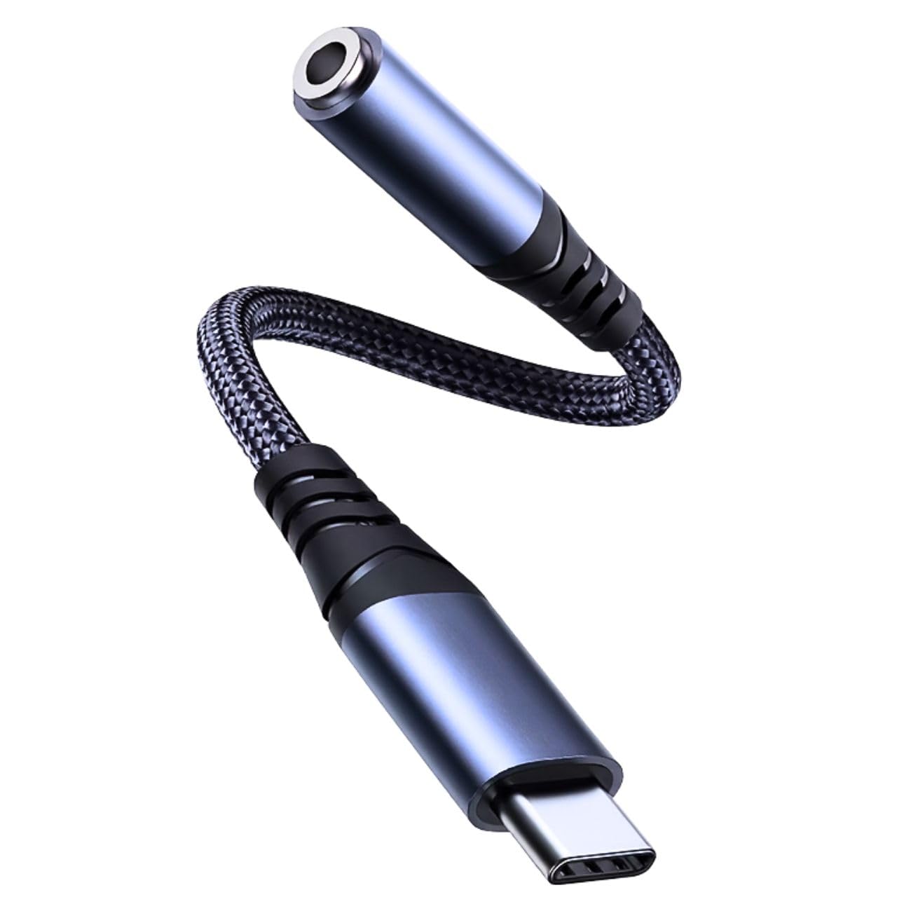 Adaptador USB‑C para P2 3,5mm com DAC 16‑bit/48kHz, microfone e controles – compatível iPhone 15/16/17, Galaxy S23/S24/S25, Pixel 8/9, iPad, MacBook, PS5 e Switch