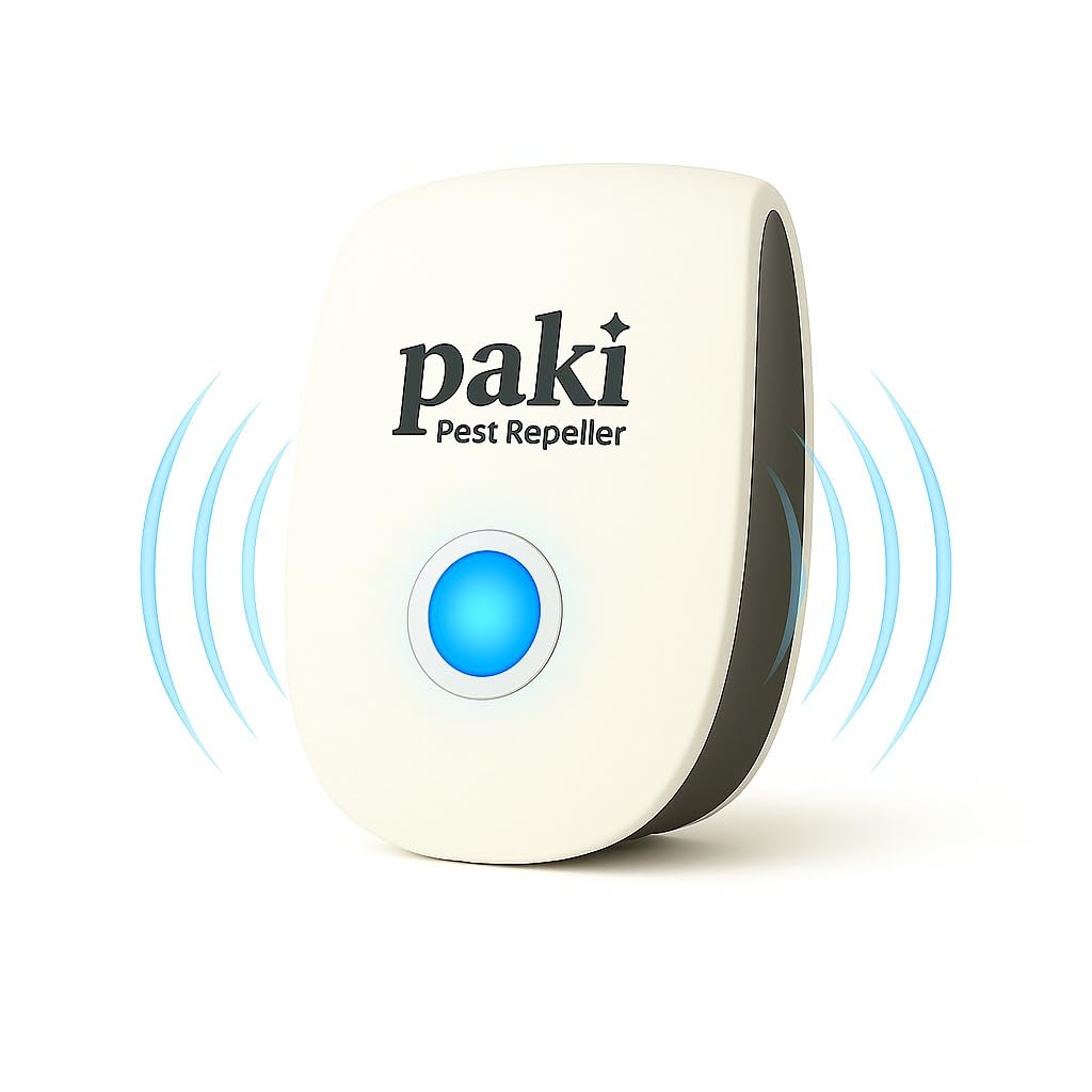 Repelente Ultrassônico de Tomada Bivolt Sem Cheiro para Insetos Paki Silencioso Seguro para Pets Anti Mosquitos Baratas Formigas Plug Brasil