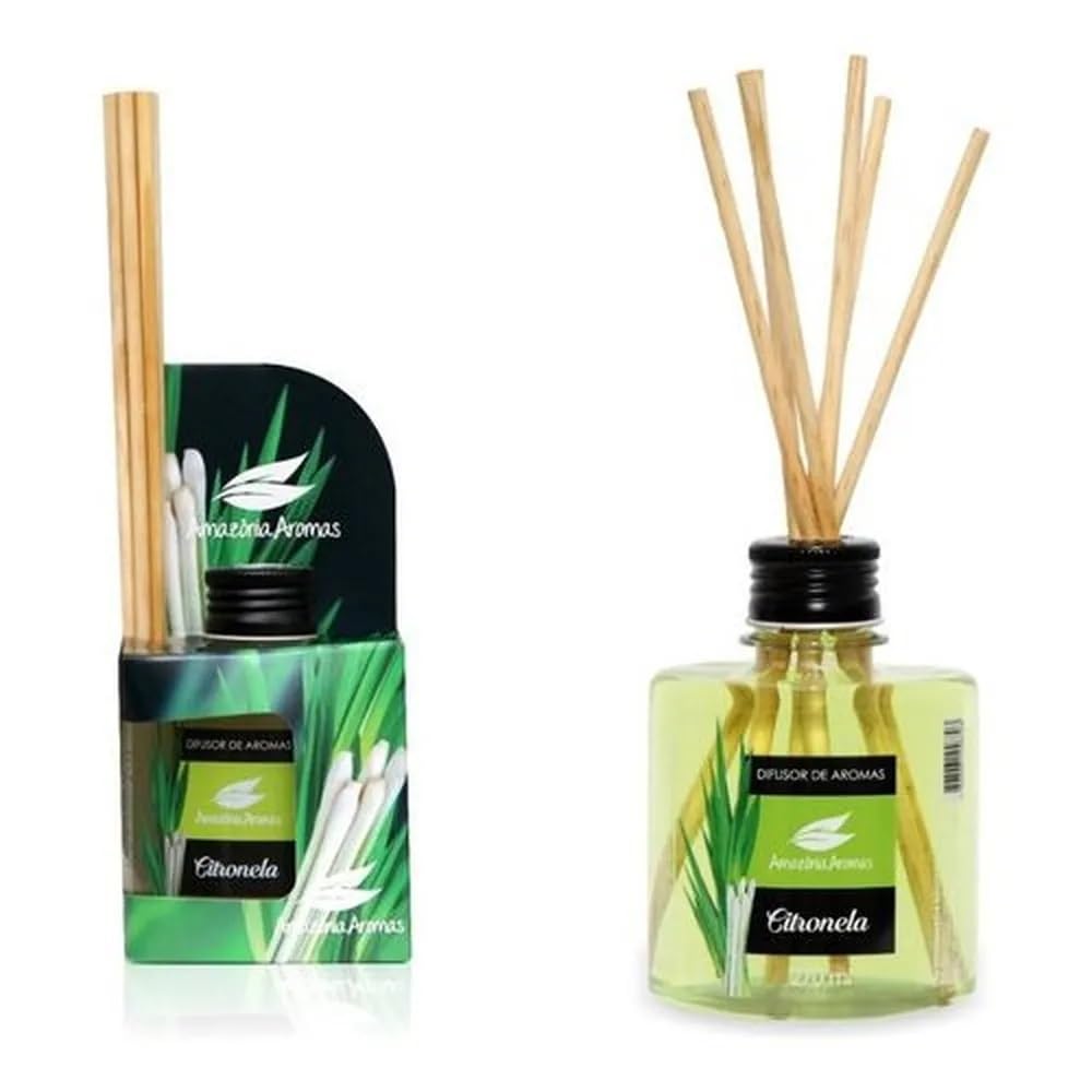 Difusor de Varetas Citronela Repelente Natural kit Amazônia