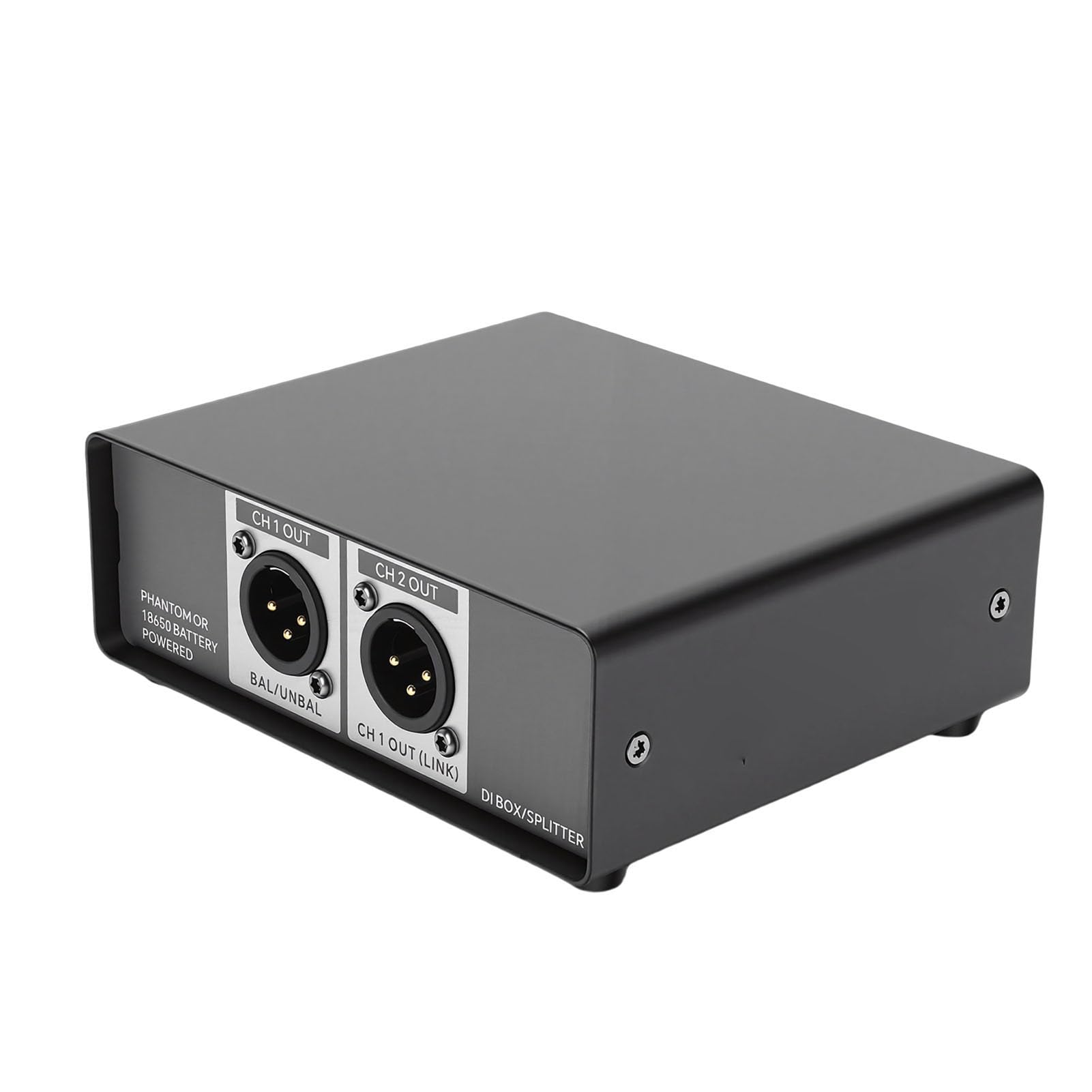 Naroote Active DI Box, Direct Box Profissional de 2 Canais Com Isolamento de Aterramento GND e Fonte de Alimentação Dupla, para Palco, Guitarra, Controlador de DJ, Gravação Em Estúdio