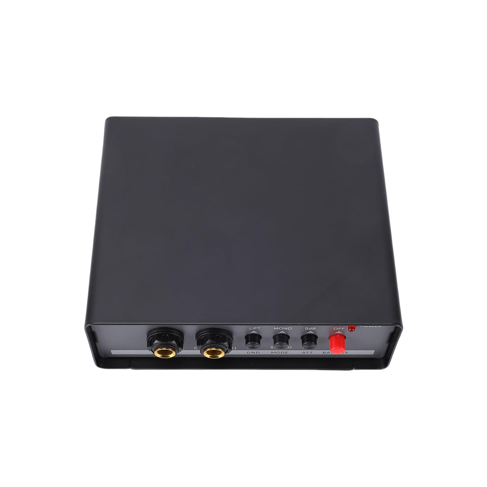 Aramox Active DI Box Direct Box DI Unit Isolamento de Aterramento de Canal Duplo -20dB Atenuação para Som Sem Ruído Resposta de Frequência de 20Hz-20kHz Com Bateria Phantom Power Switch