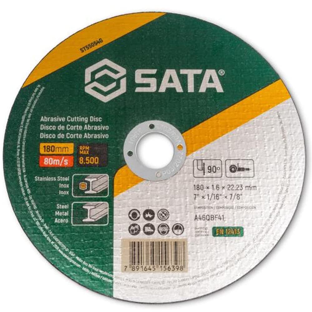 Disco de Corte Abrasivo Metal e Inox 4.1/2"x 1,00mm Sata ST55052G ST55052G