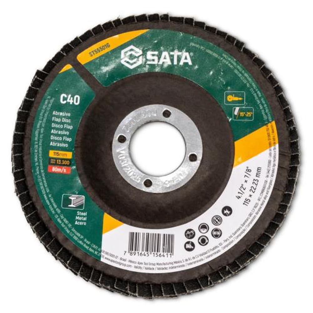 Disco de Corte Abrasivo Metal Flap 4.1/2" C40 Sata ST55501G ST55501G