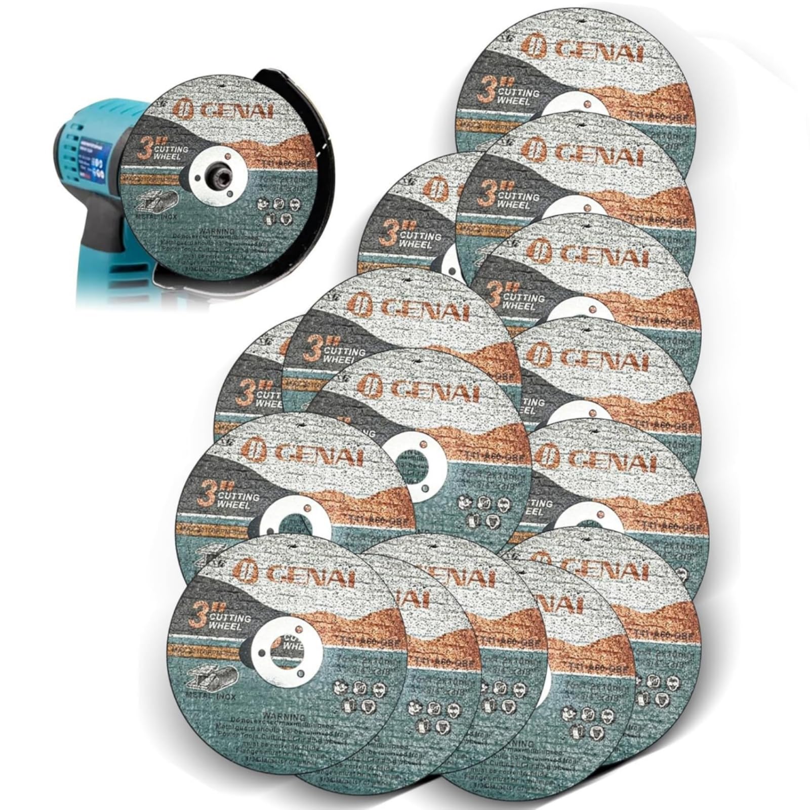 Disco de Corte 75mm, Disco de Corte Abrasivo Fino para Esmerilhadeira 4.1/2-Kit 25, Corte Preciso e Durabilidade