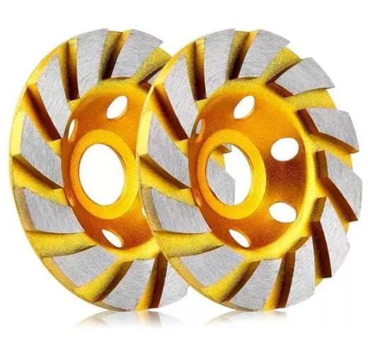 Disco de Corte Diamantado 100mm para Concreto, Mármore, Granito, Azulejo - Kit 2 Peças com Disco de Corte para Esmerilhadeira, Alta Durabilidade e Acabamento Preciso (Furo 22mm)